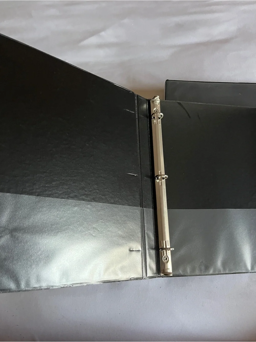 Yoobi Black 1-Inch 3-Ring Binder Set of 2 Clear Cover & Interior Pocket